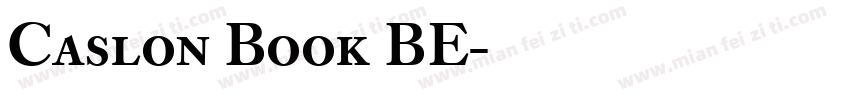 Caslon Book BE字体转换